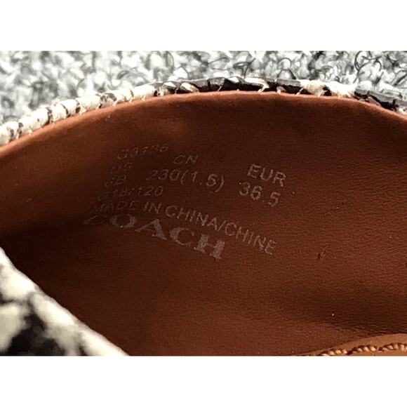 Coach Women's Snakeskin D'Orsay Pointed Toe Flats Size 6 NEW - Picture 11 of 11